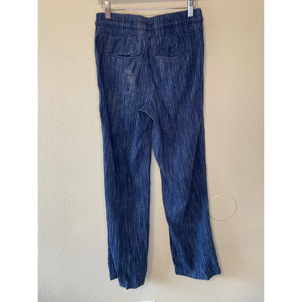 Athleta Athleisure Boho Draw String Waistband Wide Leg Soft Pants Navy Blue Sz 2 - Picture 2 of 10